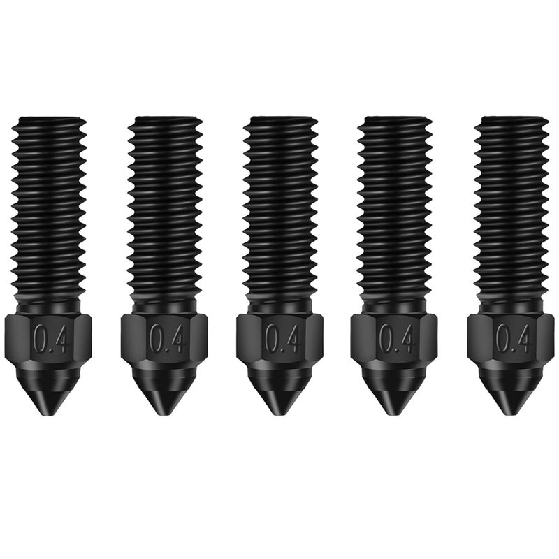 Comgrow Official Creality K1 Nozzle Kits, 5PCS Ender 3 V3 KE 3D Printer Hardened Steel Nozzles 0.4mm, High-Speed Printing and High Flow Extruder Nozzles for Creality K1 / K1 Max/CR-M4 / CR-10 SE - Image 1